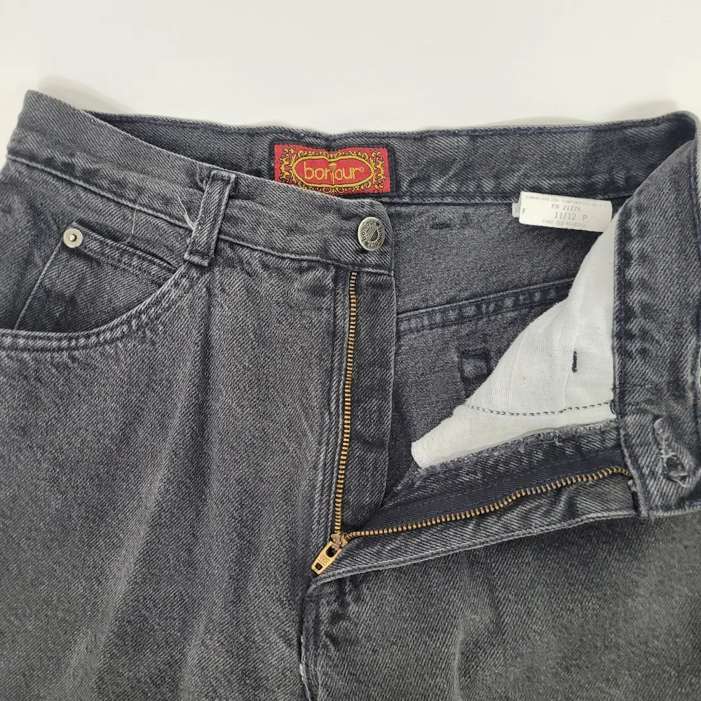 Bonjour Vintage 90s Y2k High Waist Jeans Size 11/ 12 Petite (See Measurements)